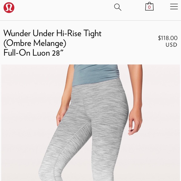 Lululemon Wonder Under High Rise Tight Ombré - Picture 2 of 6